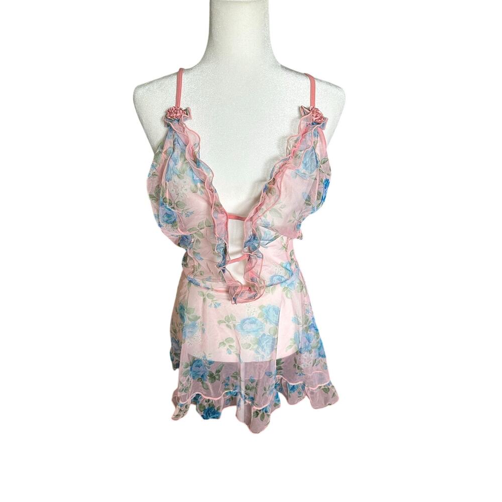 pink sheer lingerie dress size 4x